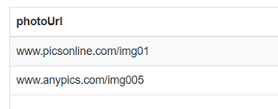 Picture showing Photo URL tags.